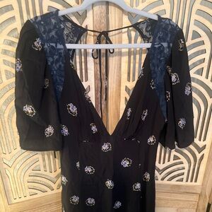 Free People Dress (Black/Floral)